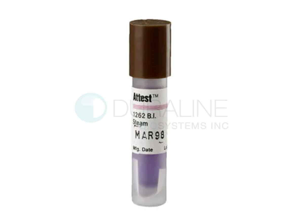 Indicator For Steam 270F/132C Vacuum Assisted or 250F/ 121C Gravity Sterilizers, 48 Hour Readout, Brown Cap, 100/box, 4 box/case