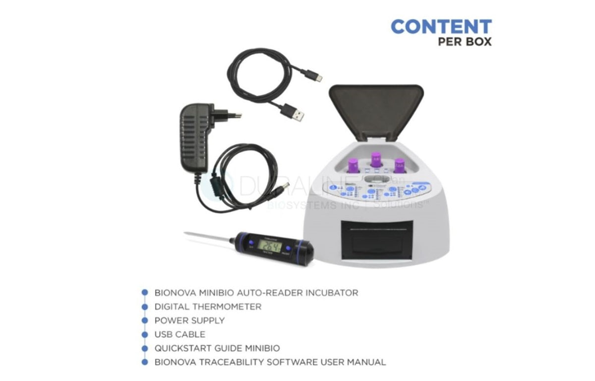 Bionova MiniBio Auto-Reader Starter Kit with Ultra Rapid Biological Indicators, 20 Minute Results