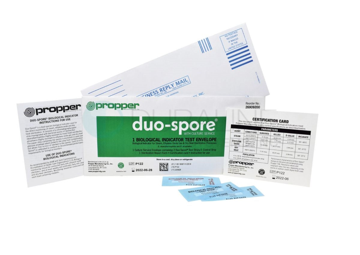 Duo Spore Biological Indicator Test with Culture Service