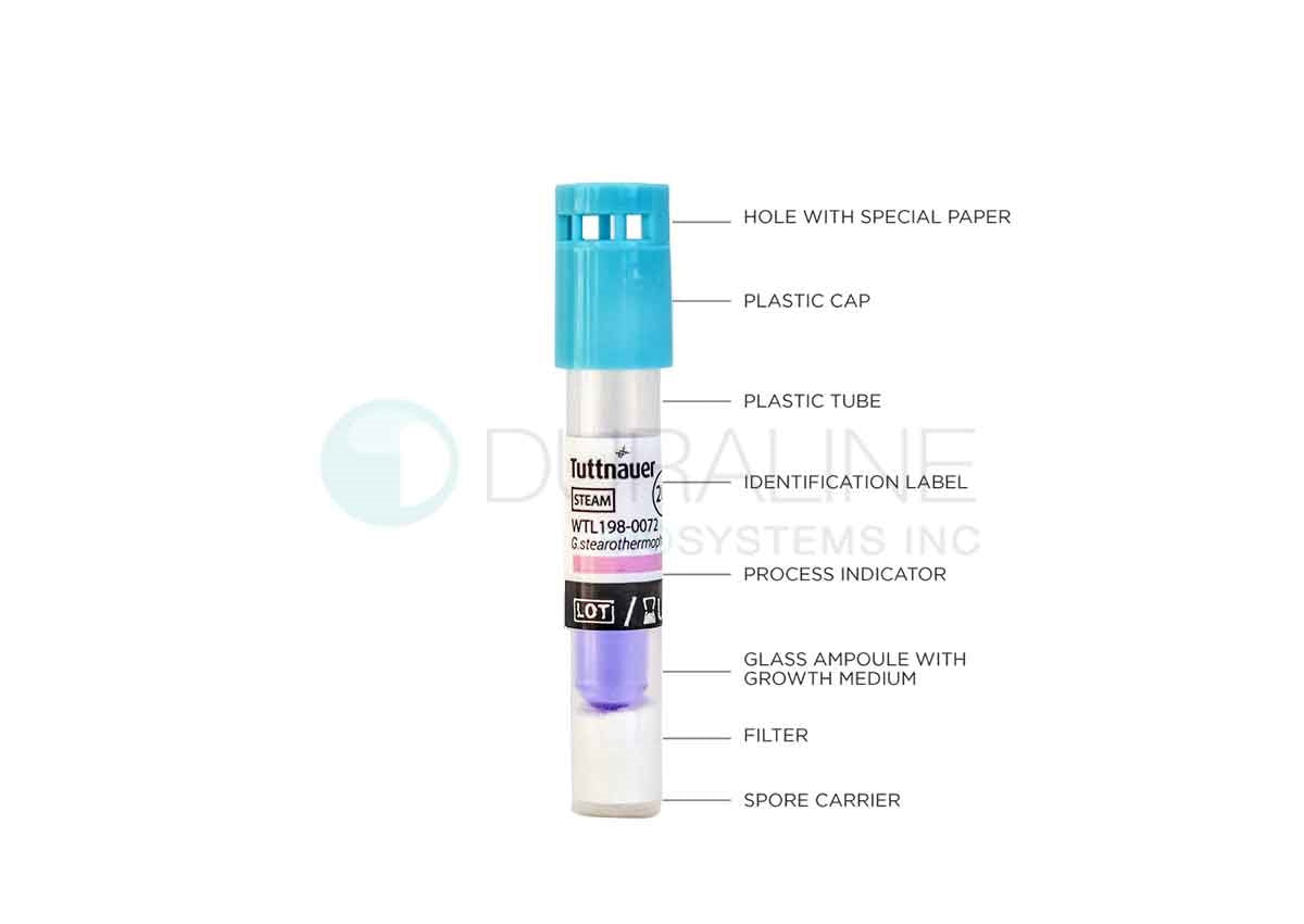Ultra-Rapid Biological Indicators for Steam Sterilizers, 20 Minute Results, Tuttnauer WTL198-0072 50/box
