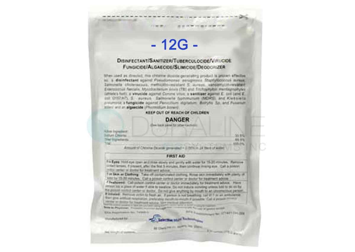 12G Hospital Grade Solution, EPA-approved, Concentrate (One bag makes 30 gallons), 8 bags per case