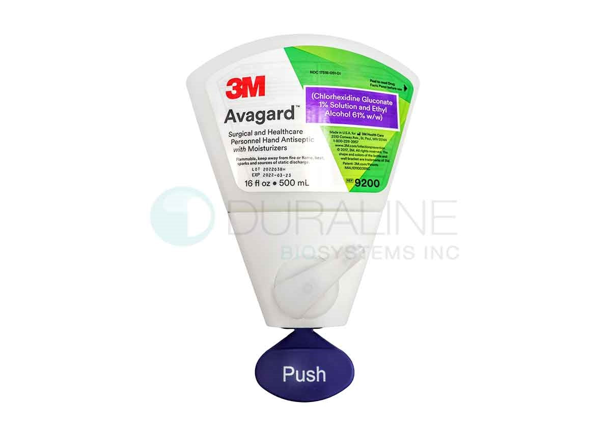 3M™ Avagard™ Surgical and Healthcare Personnel Hand Antiseptic with Moisturizers 9200, 500 mL Dispenser Bottle, 8/case