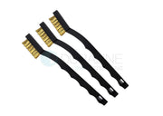 Cleaning Brushes with Brass Bristles, Narrow, 7" long, 3 brushes/pack,