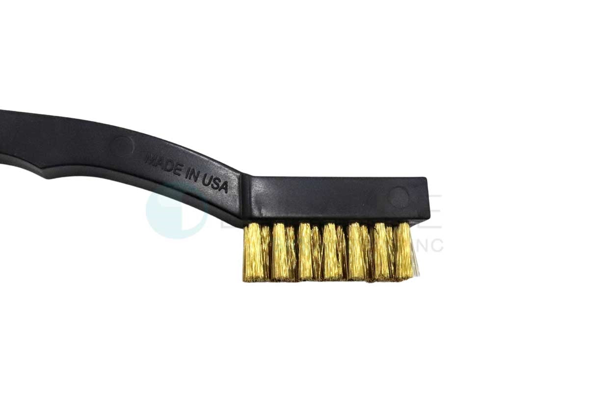 Cleaning Brushes with Brass Bristles, Narrow, 7" long, 3 brushes/pack,