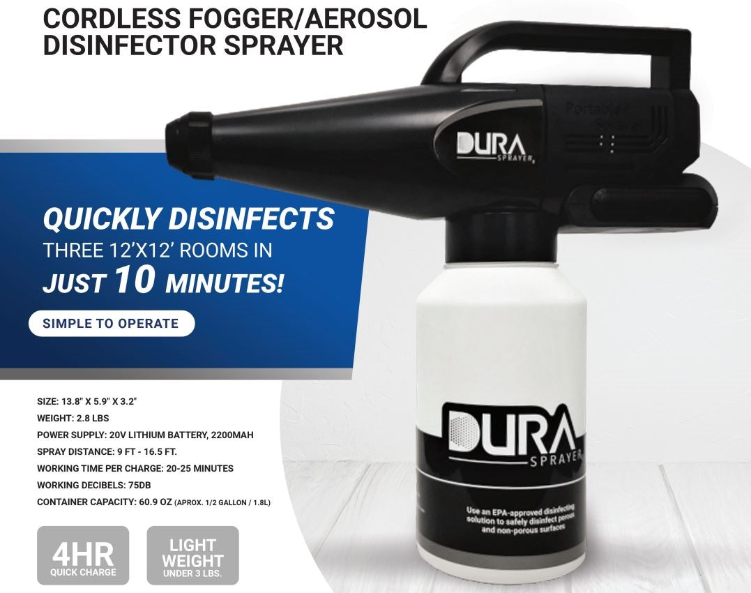 DuraSprayerII Cordless Fogger/Aerosol Disinfector Kit