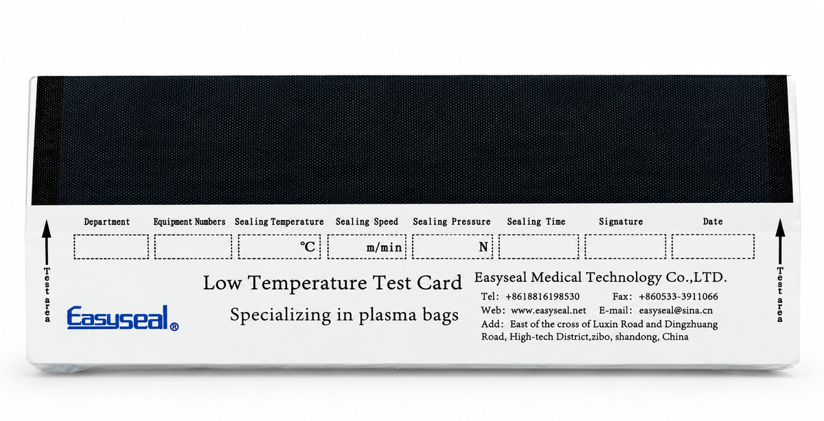 Easyseal Low-Temperature (120°C) Heat Sealer Test Cards, 100/Box