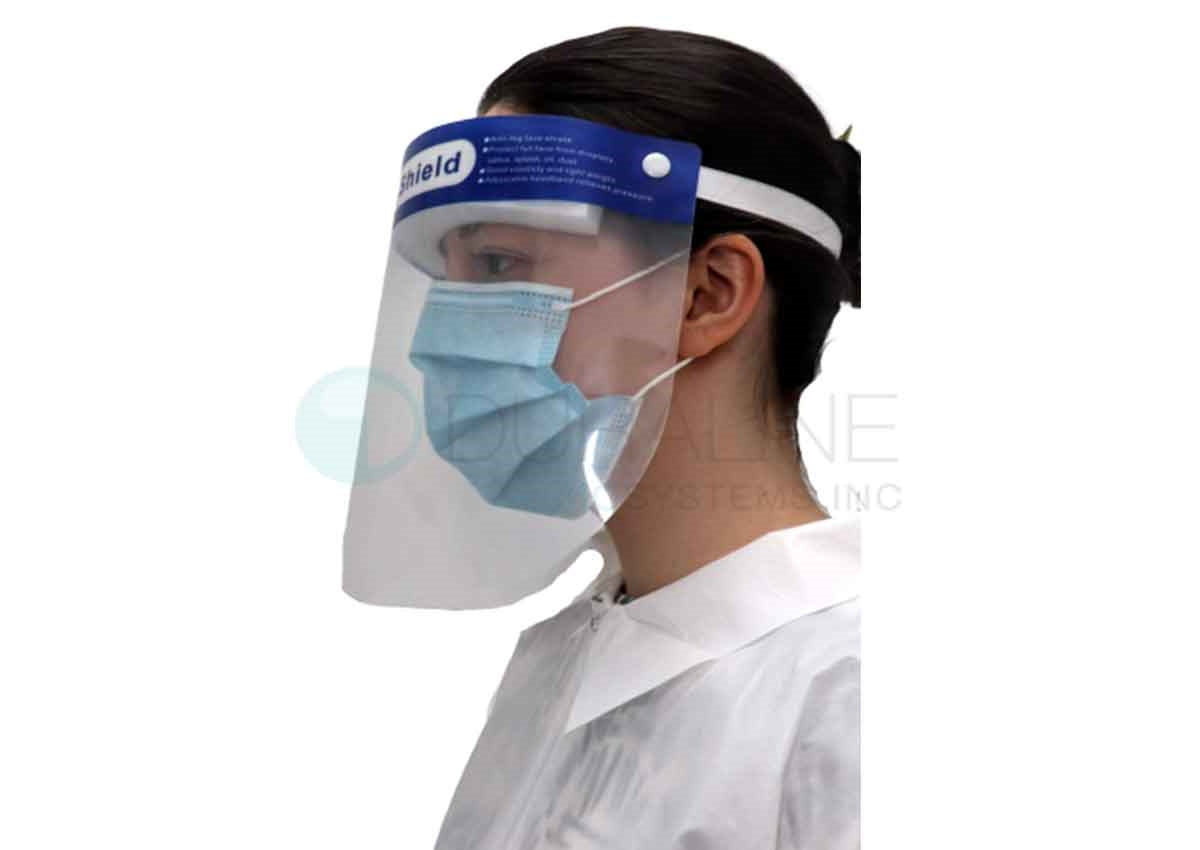 Face Shields with Padding, Adjustable Head Harness, 5/pack