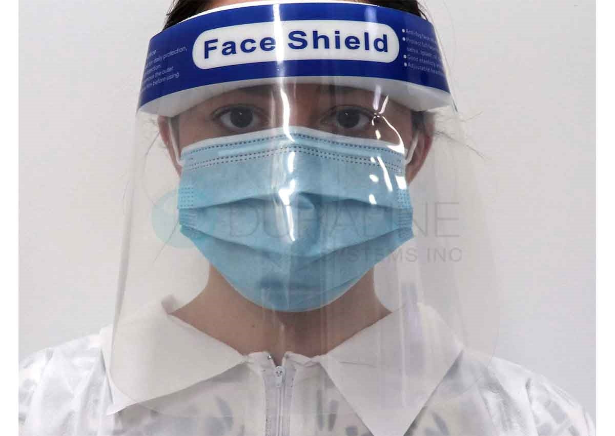 Full Face Shield with Foam Forehead Band and Elastic Strap, Anti Fog 10 per pack