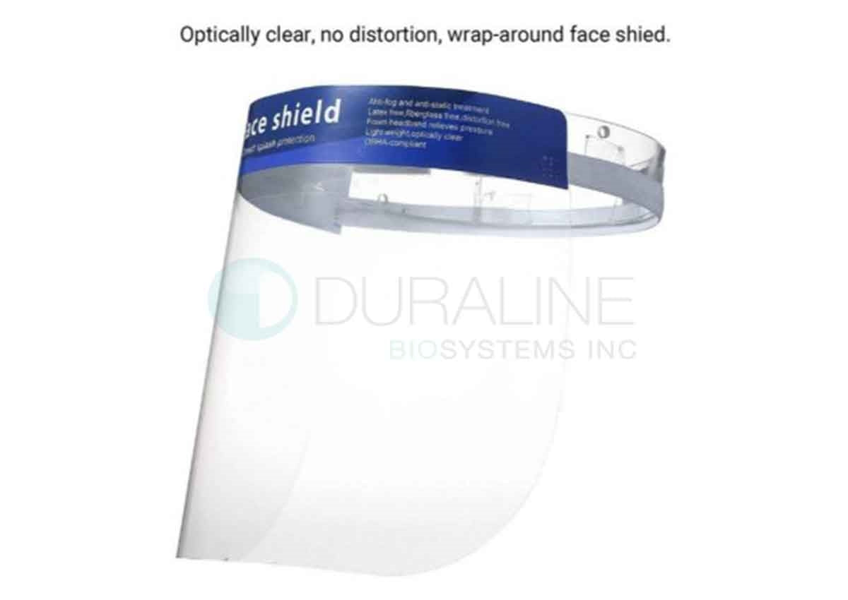 Face Shields with Padding, Adjustable Head Harness, 5/pack