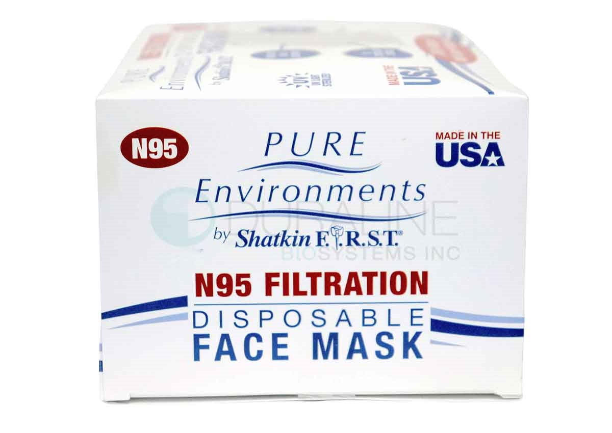 Sterile N95 Face Masks with Head-Straps, Made in the USA, Individually Wrapped, 25 per box