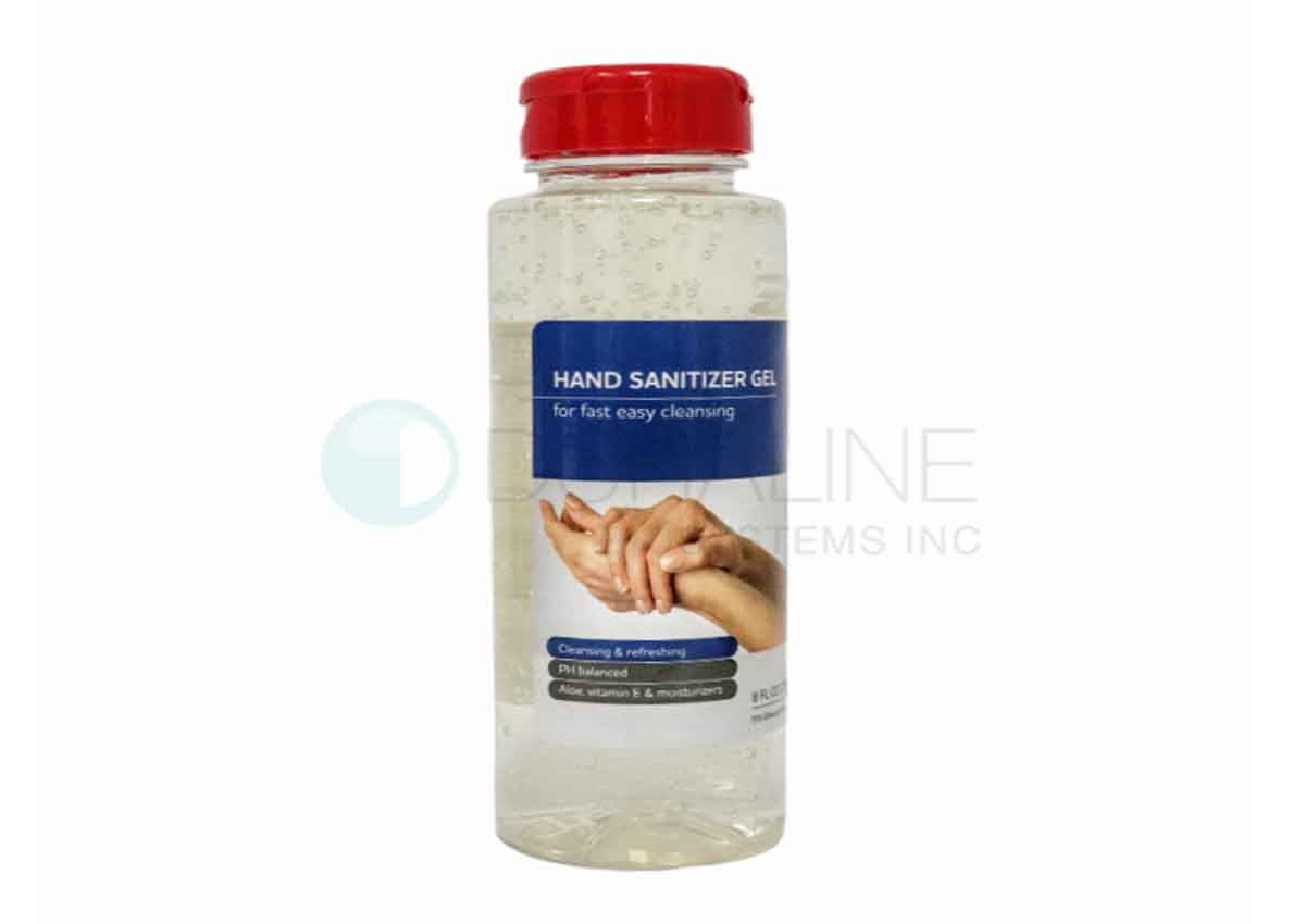 Hand Sanitizer Gel, with 70% Alcohol, 8 oz. Squeeze Bottle