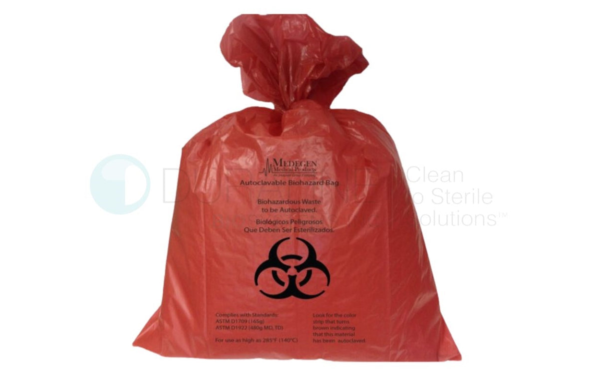 Medegen Dual Biohazard Waste Bag, 7-10 gal
