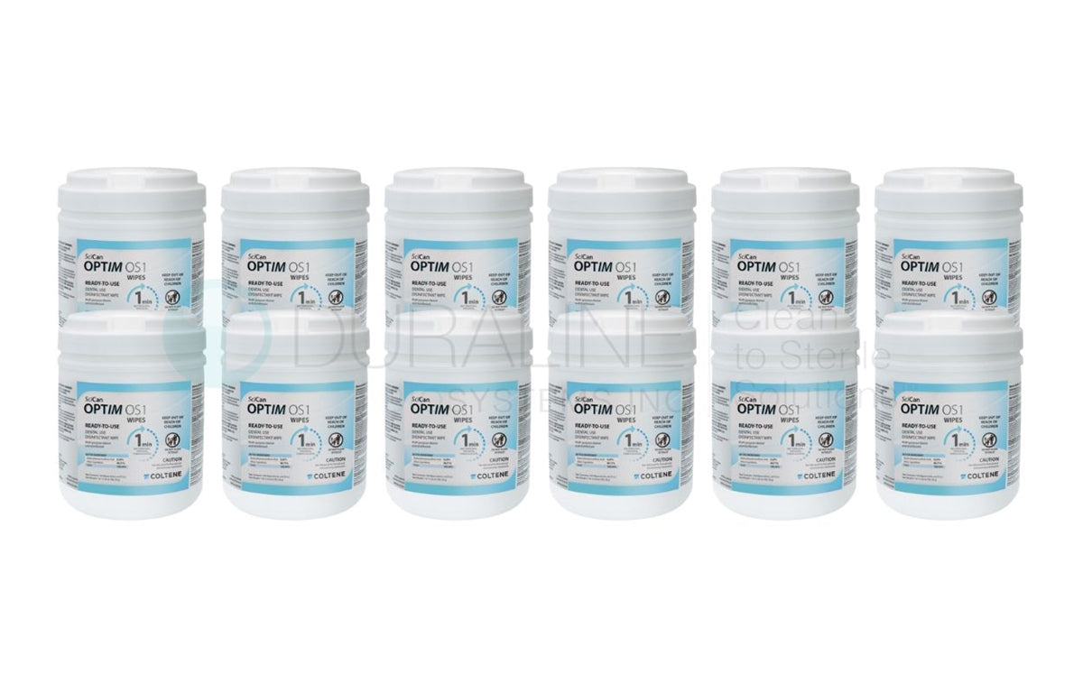 SciCan OPTIM OS1 One-Step Cleaner & Disinfectant Wipes, 160 Ct | 1-Minute Kill Time, VOC-Free