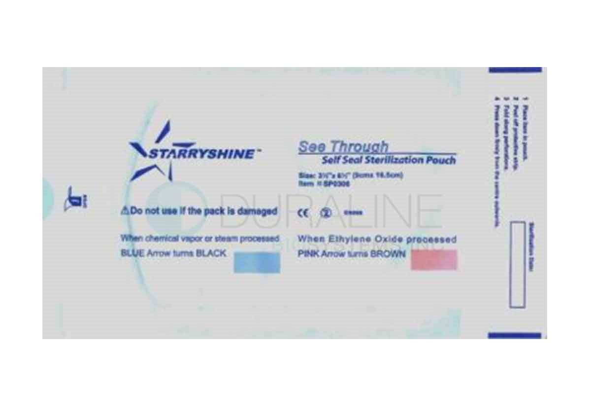 Class 1 Sterilization Pouches for Steam and EO Gas Sterilization C-SP0205 2.25x5 200/bx