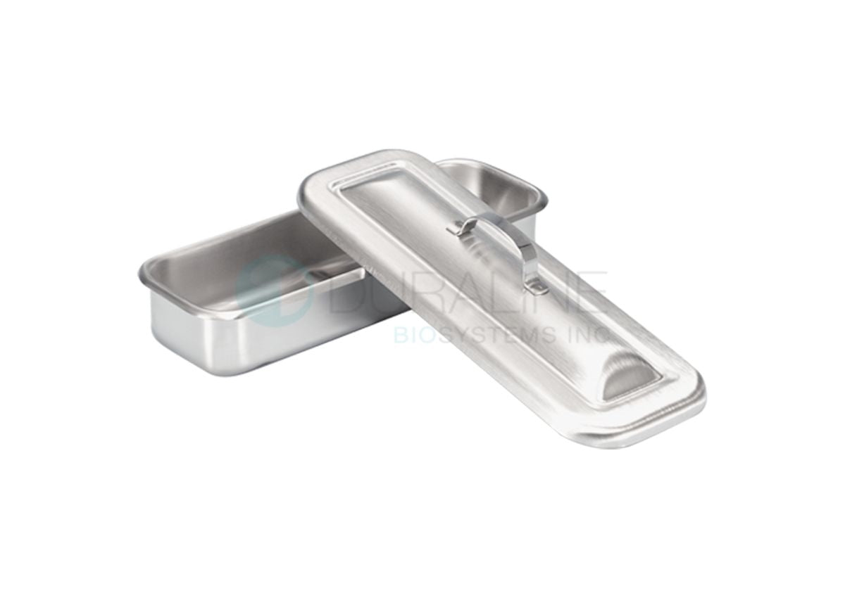 Stainless Steel Instrument Tray with Handle Cover, Small