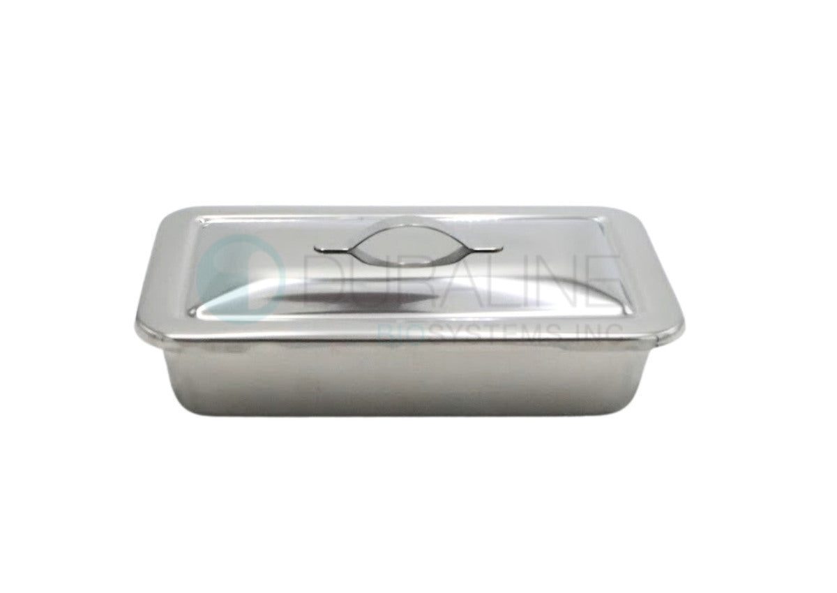 Stainless Steel Instrument Tray with Handle Cover, Medium
