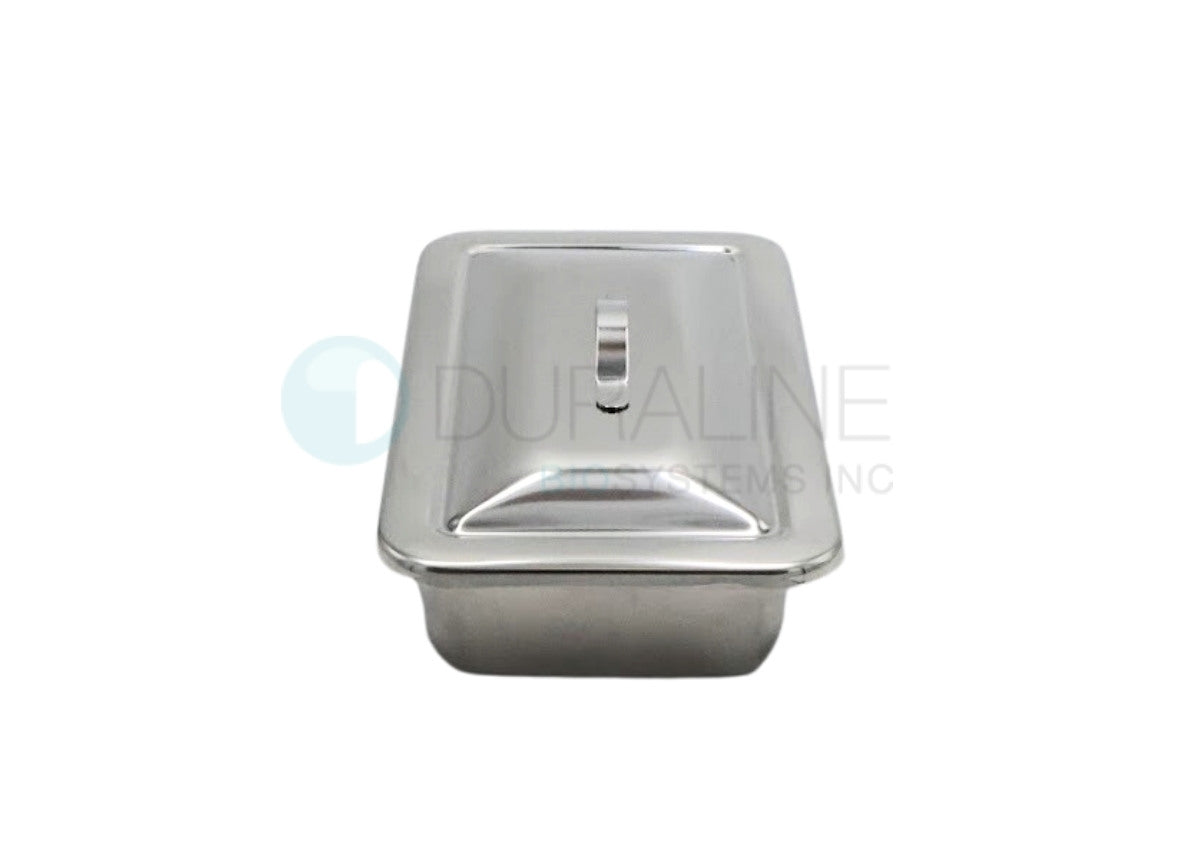 Stainless Steel Instrument Tray with Handle Cover, Medium