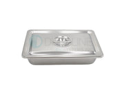 Stainless Steel Instrument Tray with Recessed-Grip Cover