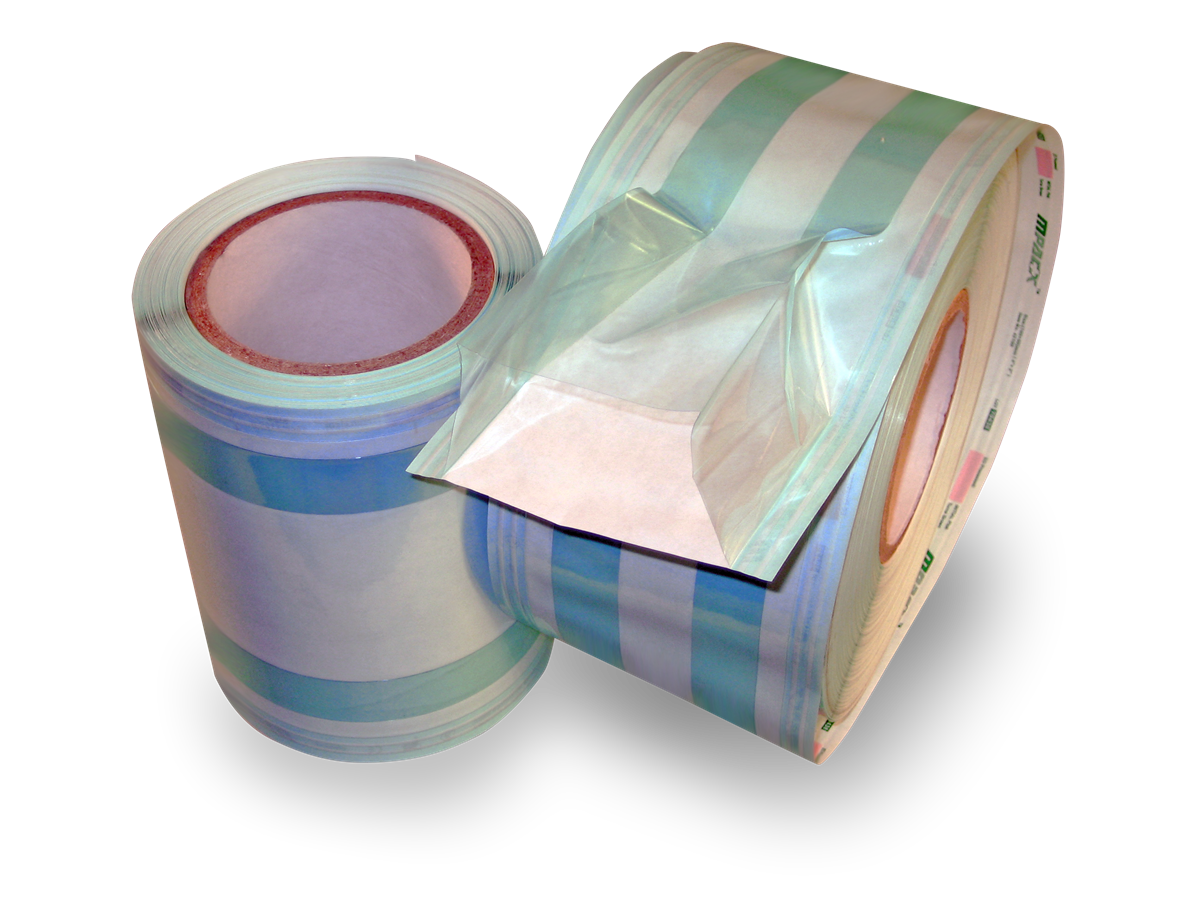 4''x100' - 1' Gusseted Sterilization Tubing, For use in Steam and EO Gas sterilizers, 1 roll/box