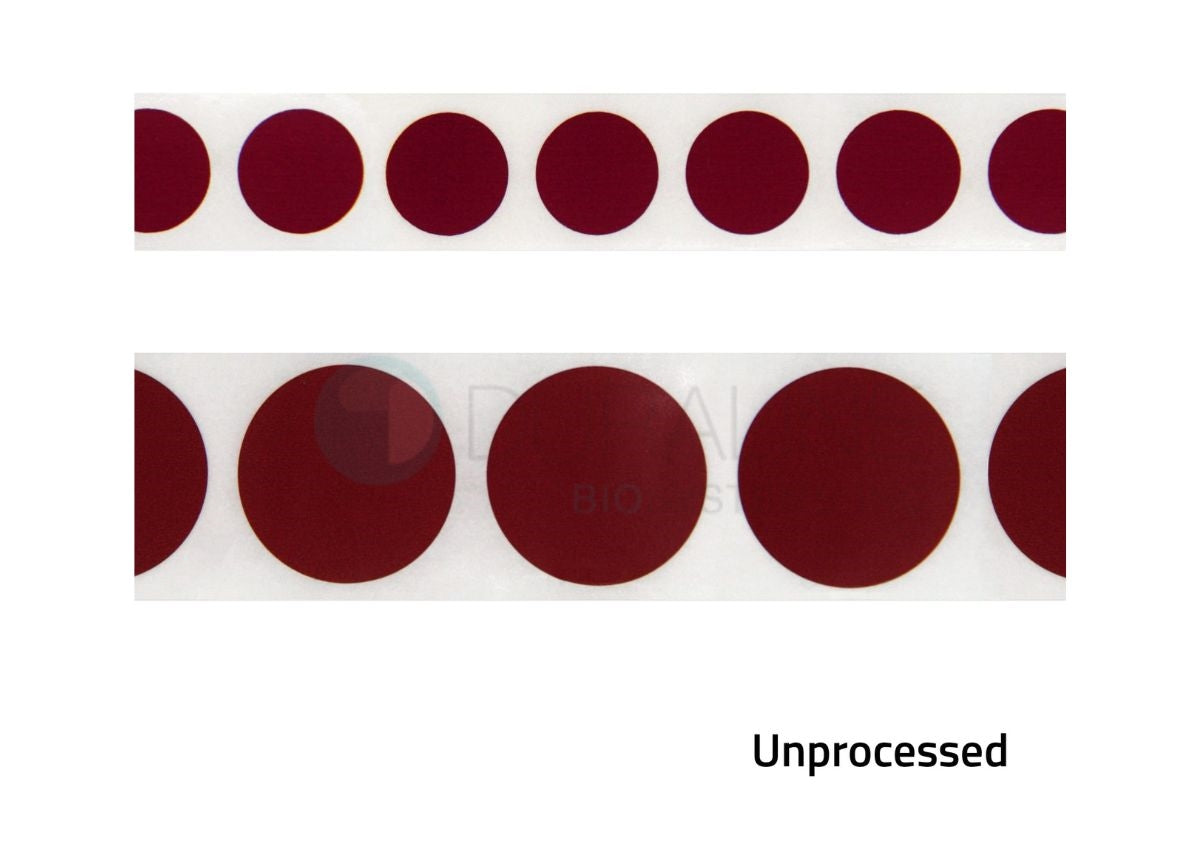Steri-Dot Process Indicators for EO Gas Sterilizers, 9-16 inch diameter, 2000 per roll