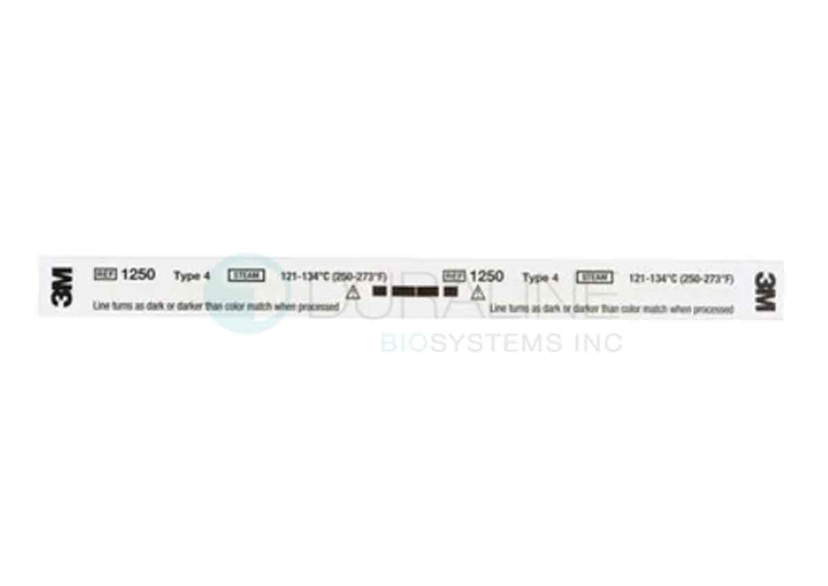 Indicator Strip For Steam, 5/8" x 8", Color Change From White to Dark Brown/ Black, Perforated, 240/per box, 8box/cs