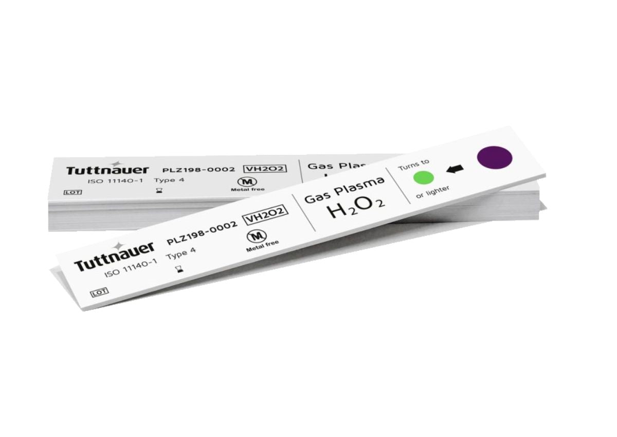 Chemical indicator for monitoring Plasma or Vaporized Hydrogen Peroxide sterilization, 250/box