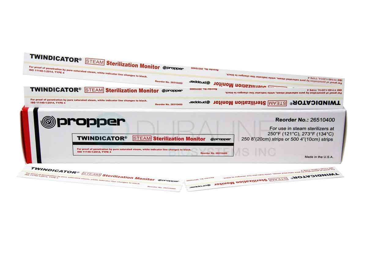 Twindicator 8 inch Chemical Indicator Strip, 250/box