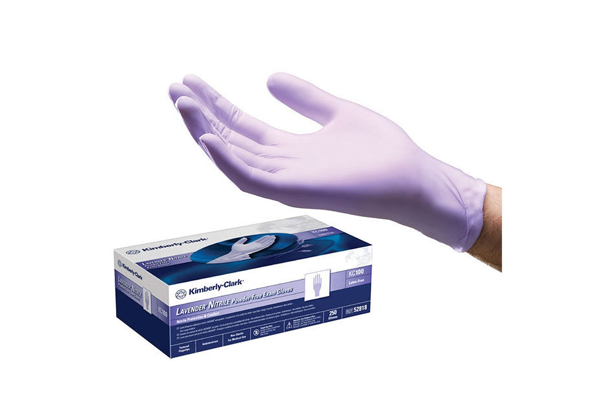 Halyard LAVENDER Nitrile Exam Gloves Medium 250 gloves/box, 10 box/case