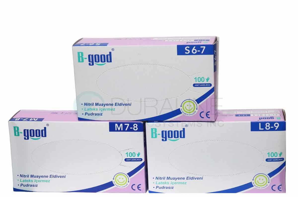 Sempercare B-good Nitrile Gloves, Small, 100/box, 20 boxes/case