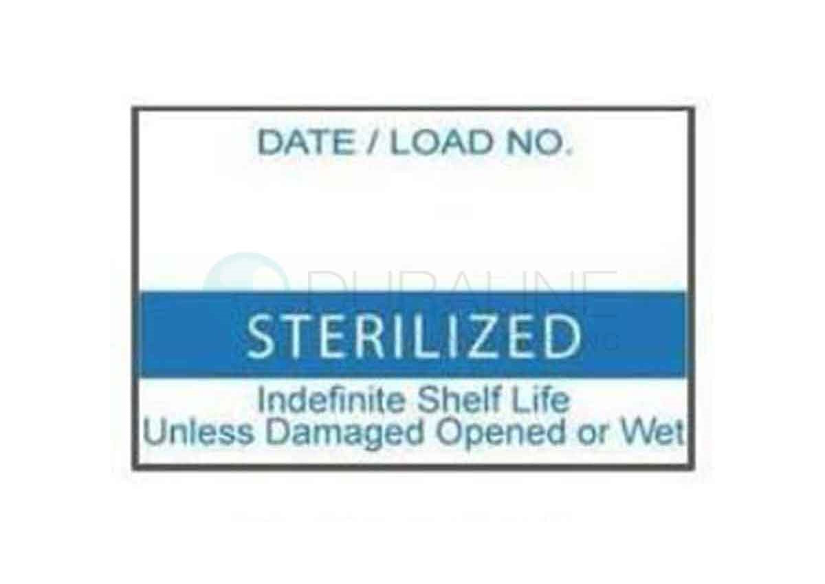 Labelex Dual-Ply Blue "Sterilized" Labels 500/roll, 12 rolls/pk