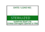 Labelex Single-Ply Green "Sterilized" Labels 1000/roll, 12 rolls/pk