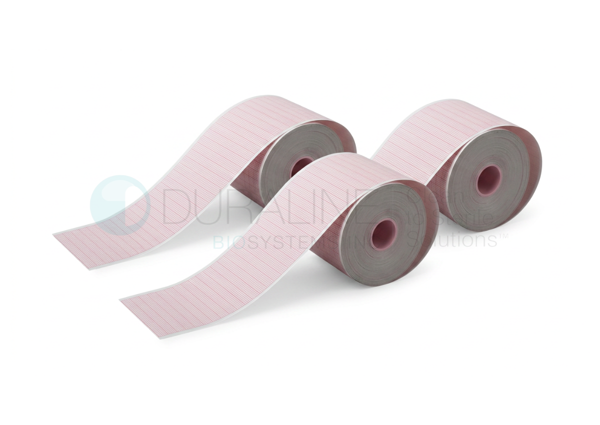 EKG Red Grid Recording Paper 50mm x 150 ft