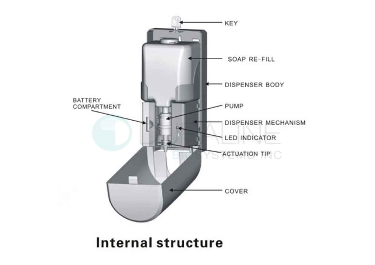 DuraCleanse Foaming Hand Soap Dispenser, Automatic Sanitizer Dispenser, Touchless, 1000mL refillable tank