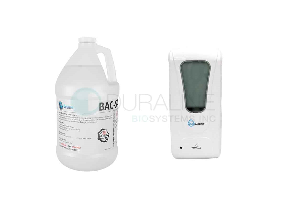 Duracleanse Automatic Foam Dispenser and Foam Hand Sanitizer Kit