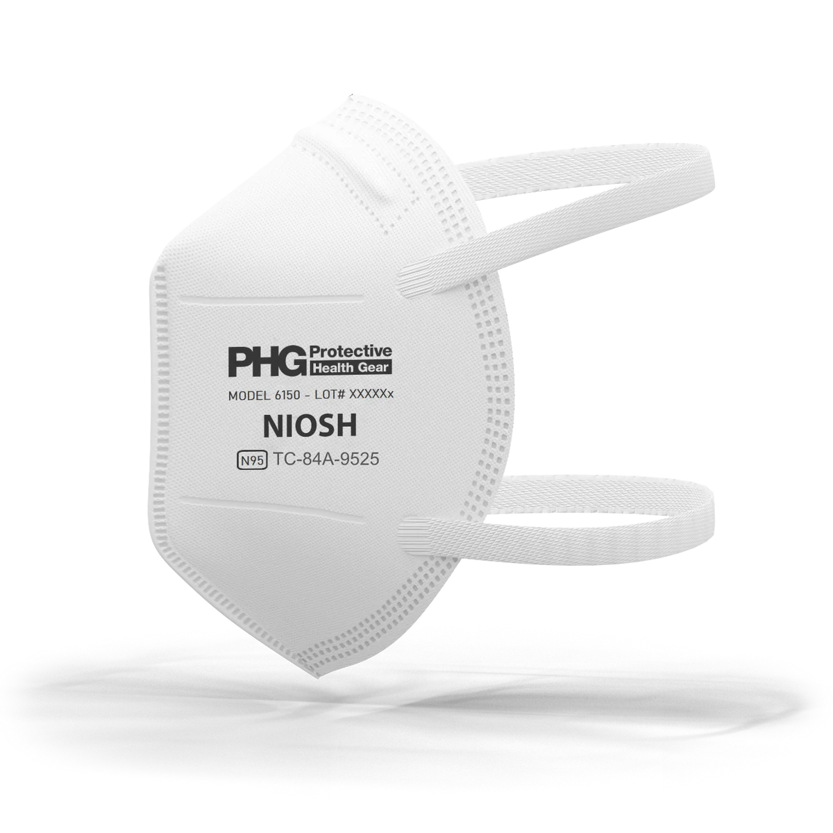 N95 Model 6150 Face Masks, with Head Straps, Made in the USA, Individually Wrapped