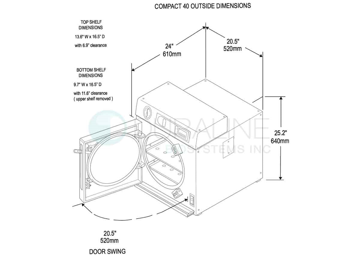 New Priorclave 40L Benchtop Steam Autoclave