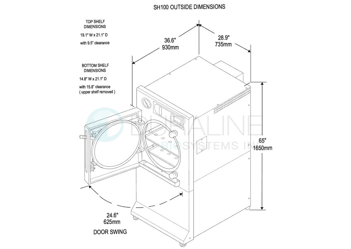 Refurbished Priorclave 100L Front Loading Steam Autoclave
