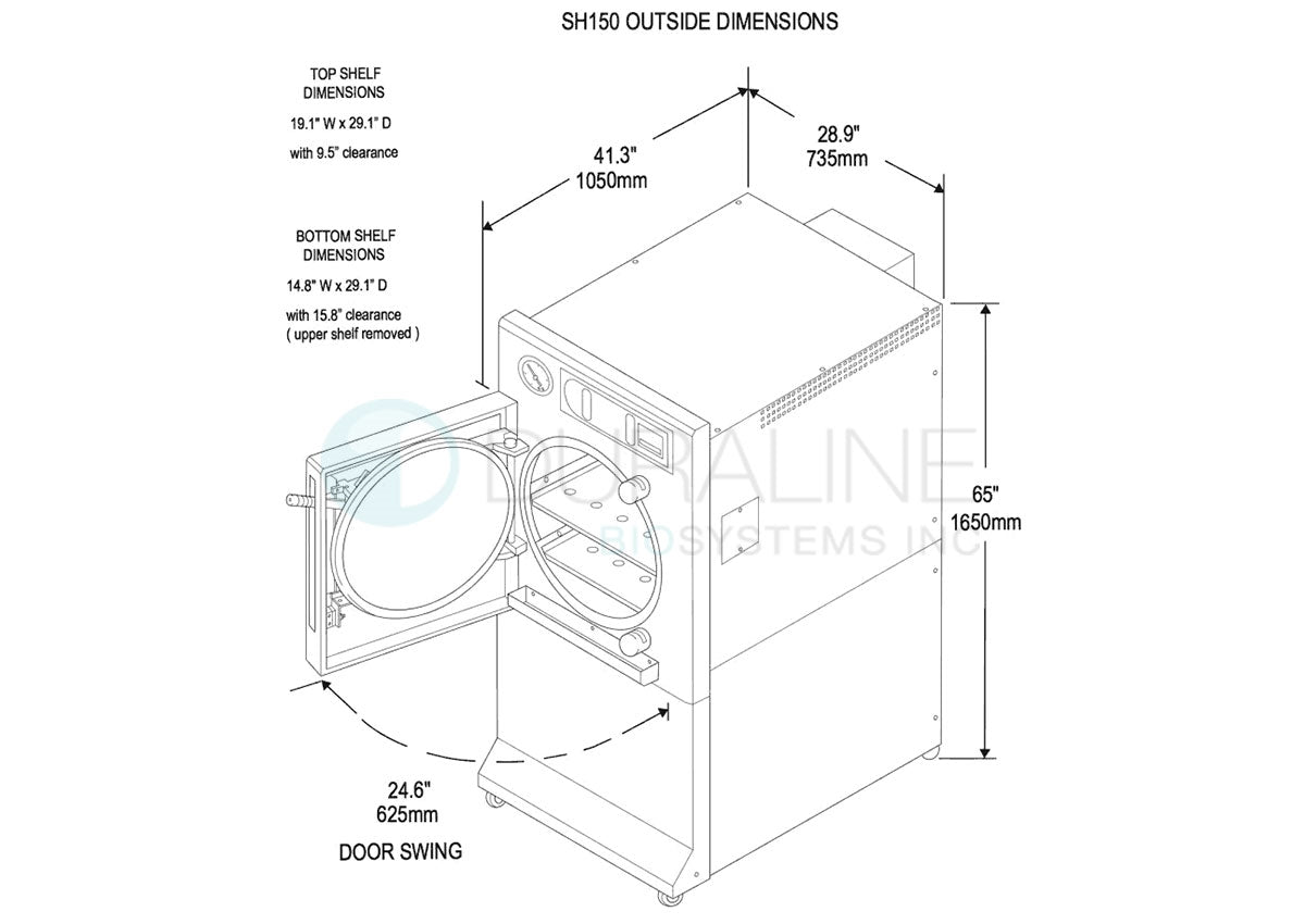 Refurbished Priorclave 150L Front Loading Steam Autoclave