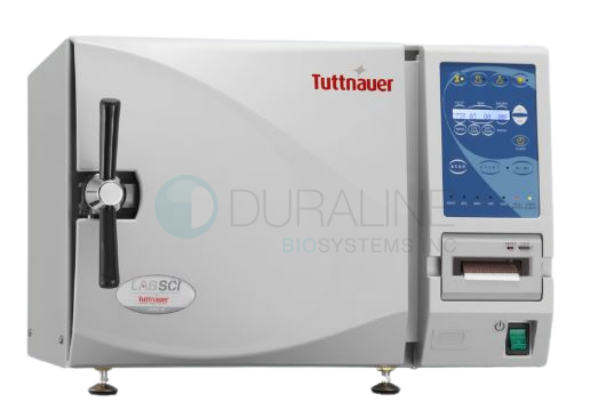 Automatic Electronic LabSci 10 Benchtop Autoclaves Tuttnauer Life Sciences sterilizer 23L for wrapped, unwrapped and glass tools, plug & play
