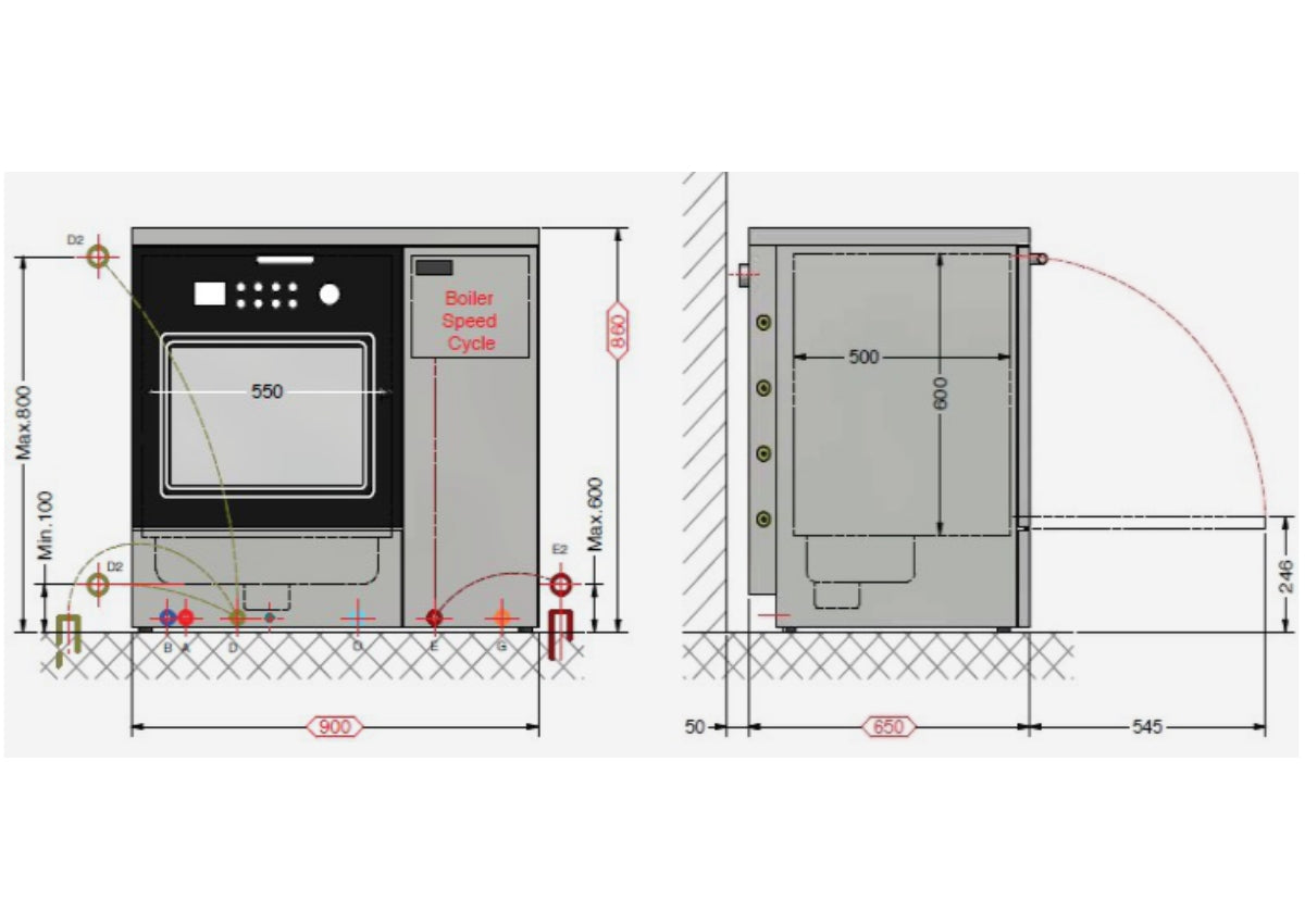 TIVA8 Thermal Washer Disinfector 165L, Wide Design