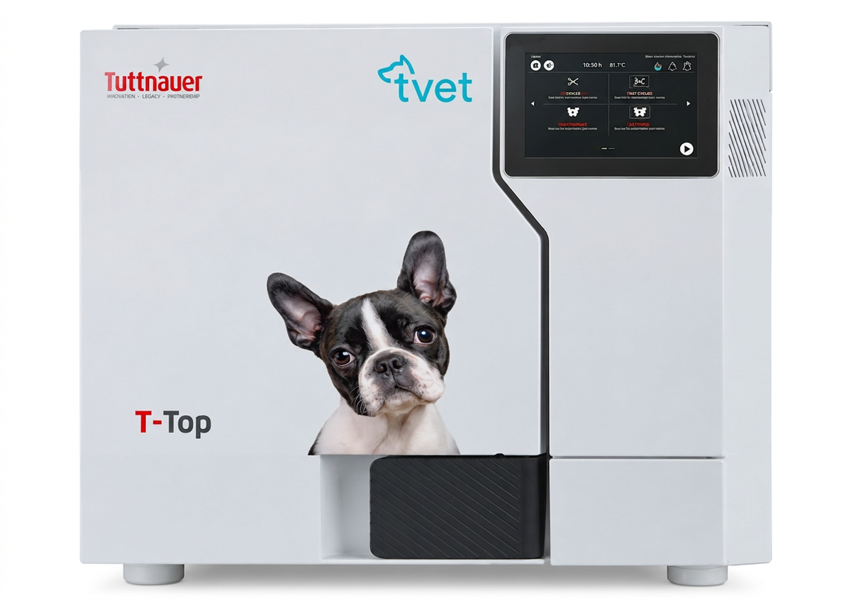Tuttnauer TVET T-Top 11S Gravity Steam Veterinary Autoclave, 120v, Class S