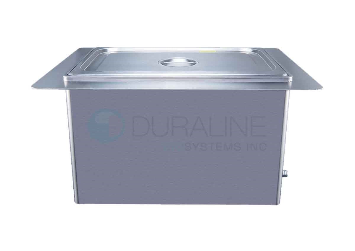 Recessed Ultrasonic Cleaner with heat & basket 19 Liter, 5 gallon 8" deep tank