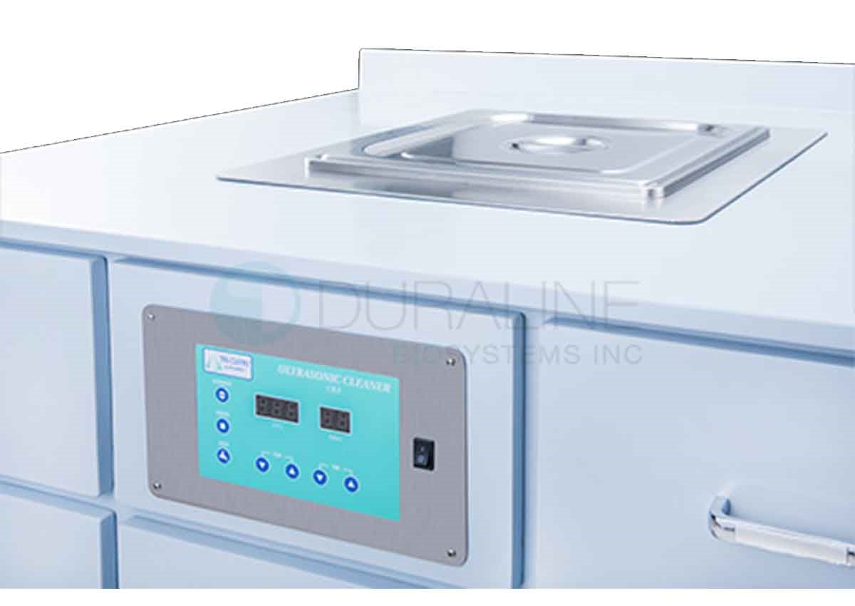 Recessed Ultrasonic Cleaner with heat & basket 19 Liter, 5 gallon 8" deep tank
