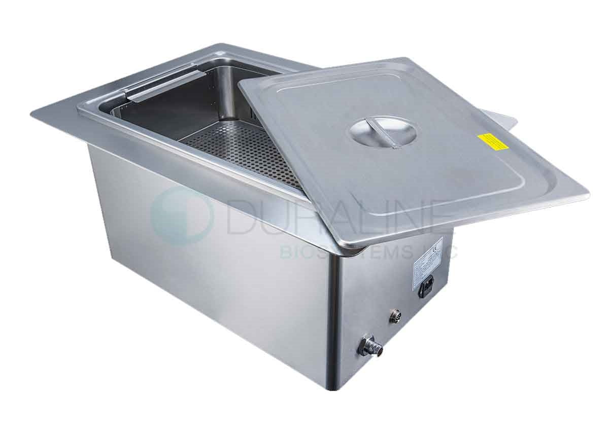 Recessed Ultrasonic Cleaner with heat & basket 20 Liter, 5.06 gallon