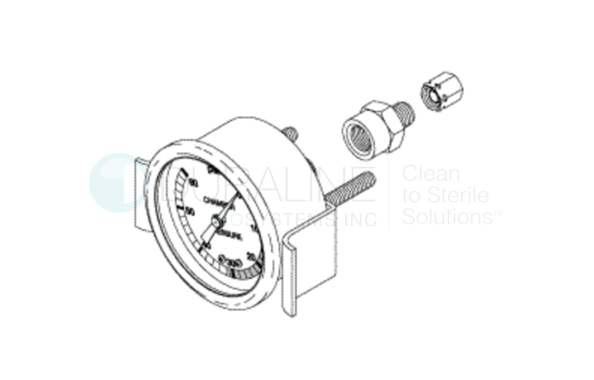 Pressure Gauge for Pelton & Crane OCM / OCR / OCR+