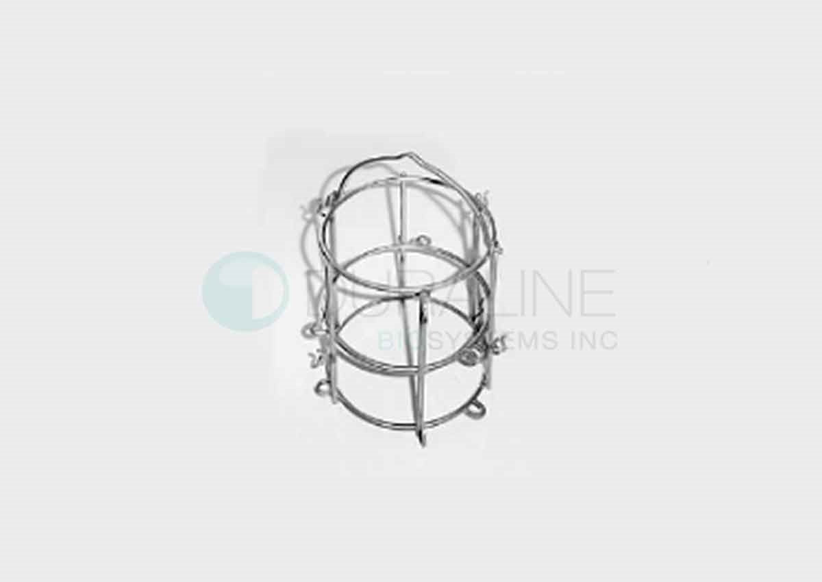 Cylindric baskets for fiber optic cables and suction pipes
