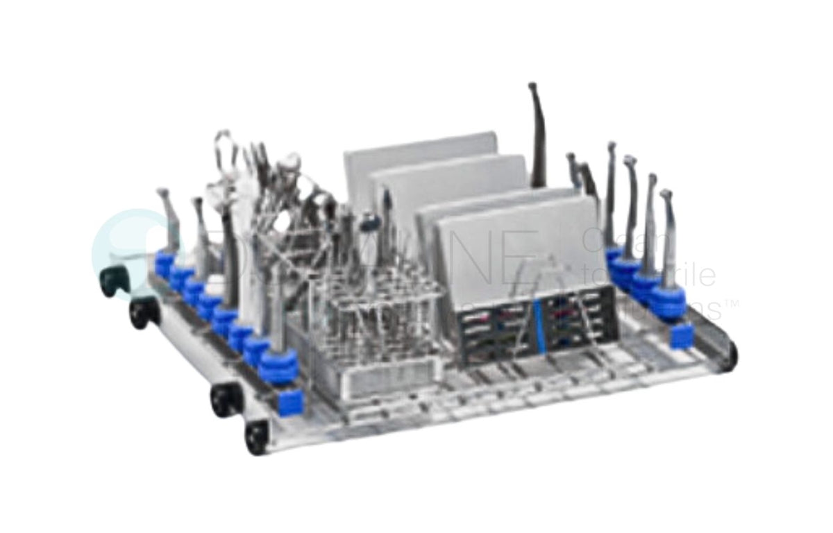 Lower level injection washing cart for dental hand pieces