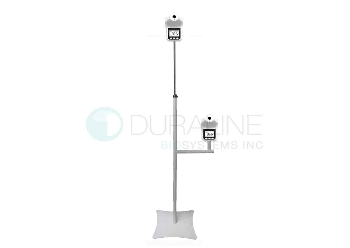 Dual-Thermometer stand, with adj. pole mount for forehead thermometer (for children)