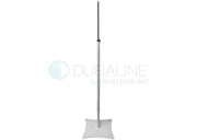 Sanitizer Stand, White Powder-Coated Finish, with 24" Adjustable stainless steel mount for Thermometer